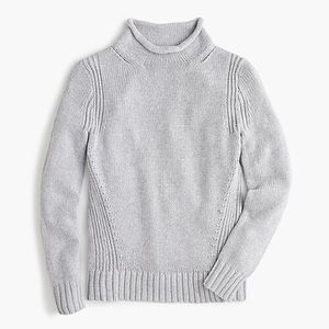 J.Crew Women’s 1988 Rollneck Cotton Sweater Grey